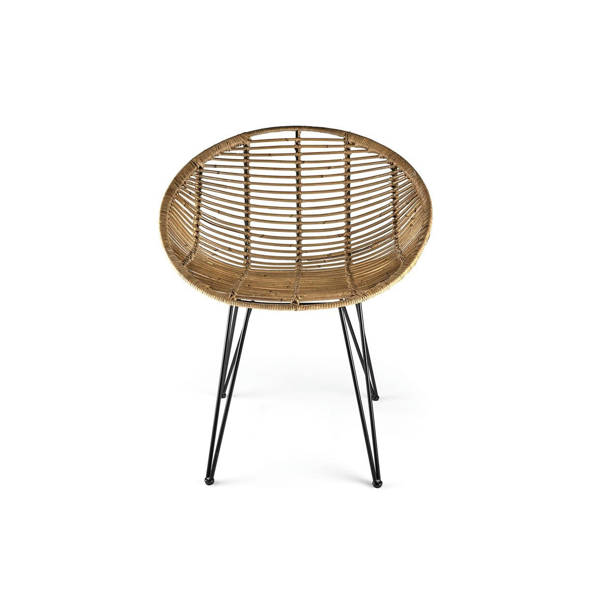 LIVING - Chaise rotin en fibre beige