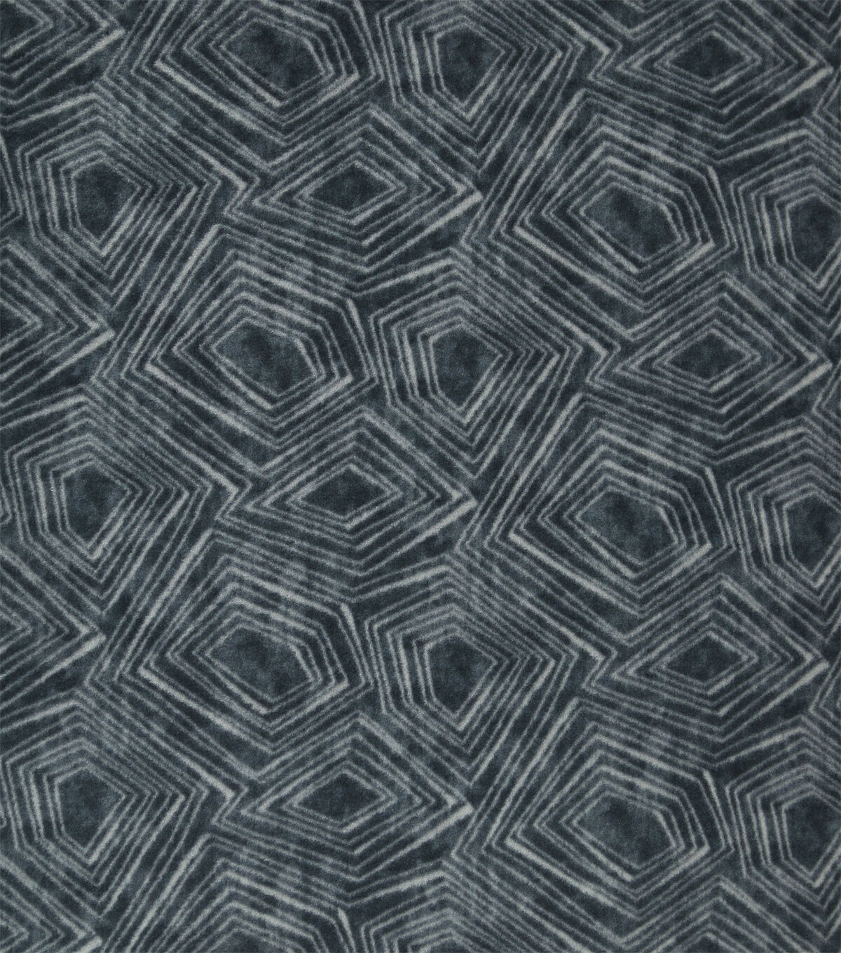 Black Geometric Textured Anti Pill Plush Fleece Fabric