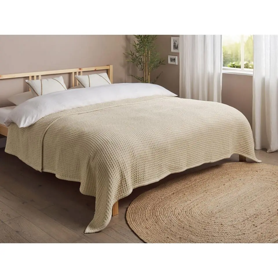 CHAGYL - Bedsprei - Beige - 220 x 240 cm - Katoen