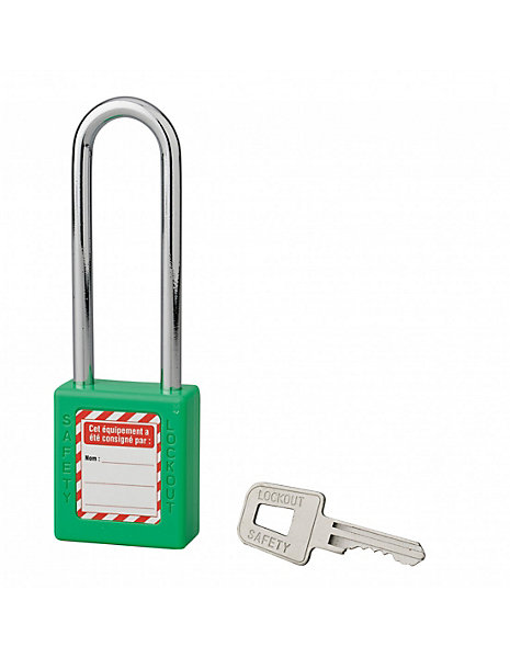Cadenas de consignation 40mm, anse haute 76mm, Vert, variure A3 - Thirard