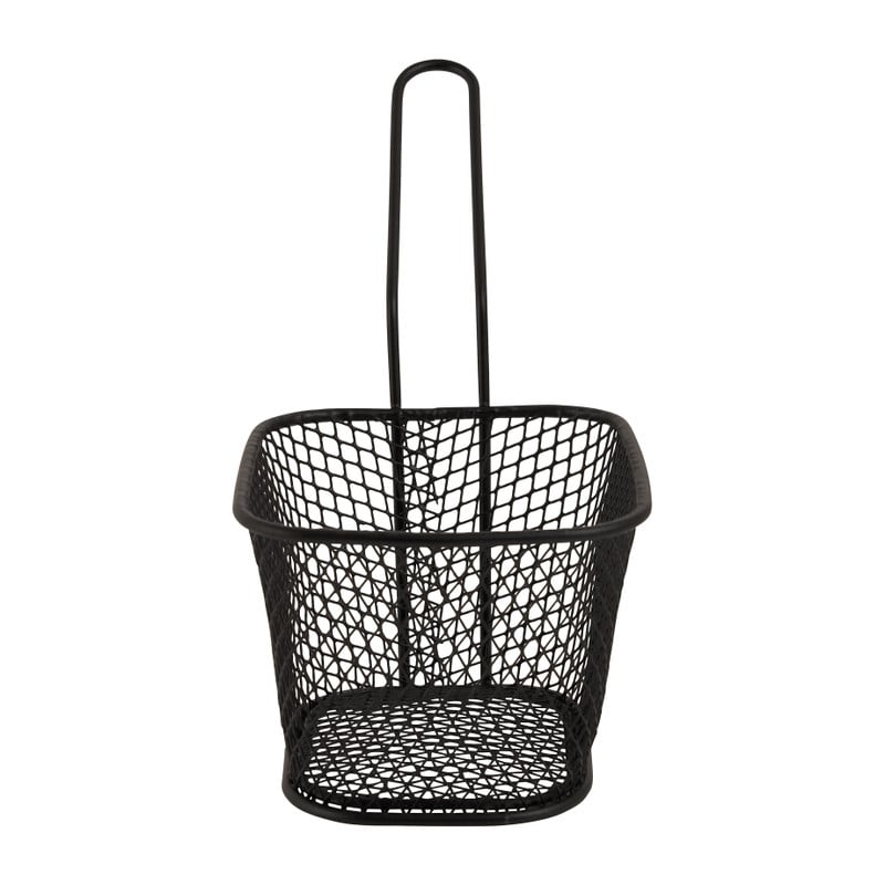 Frituurmandje - zwart - 10.5x8.5x6.5 cm