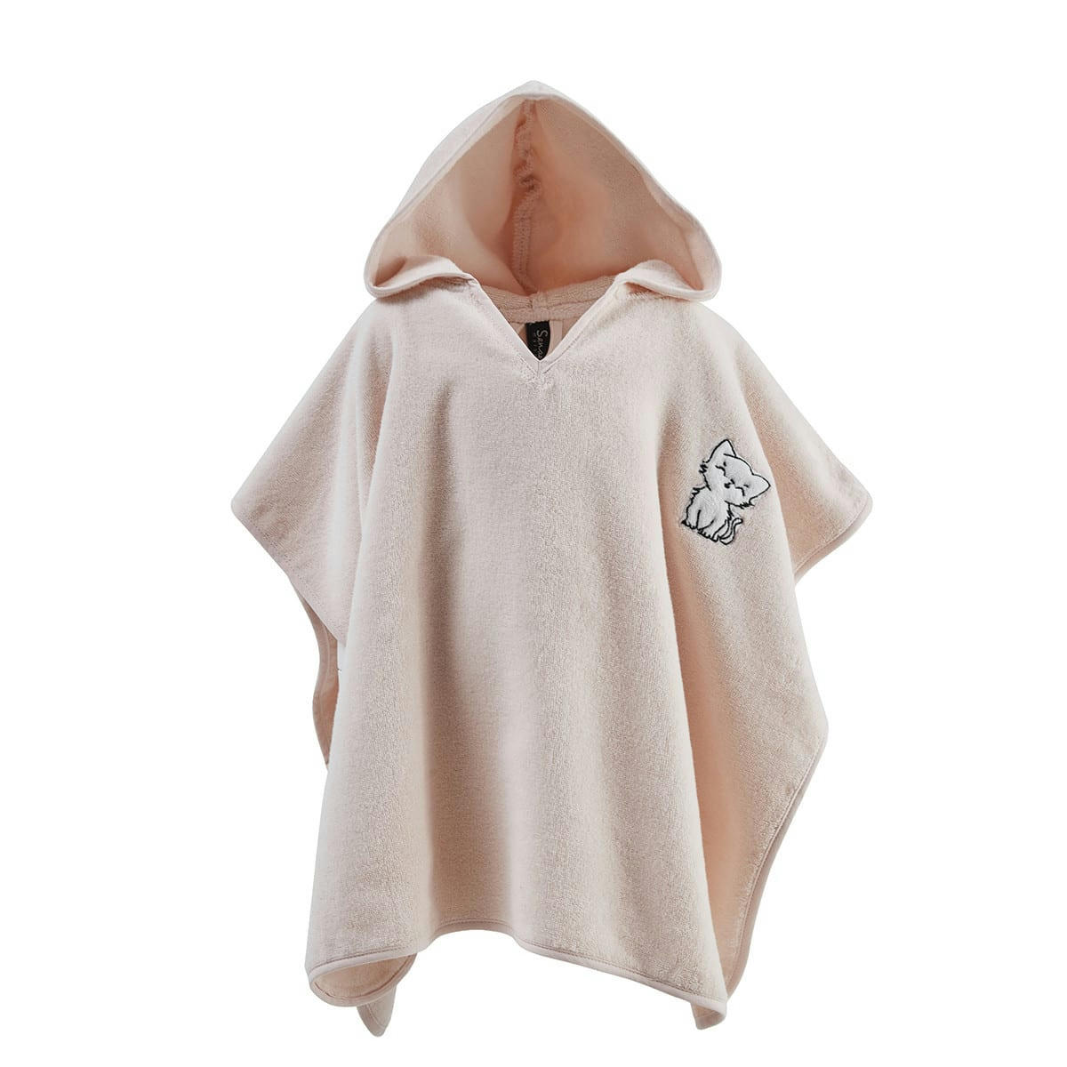BABY SOFT MINOU MIAOU - Poncho de bain enfant en coton peigné Petale Taille unique
