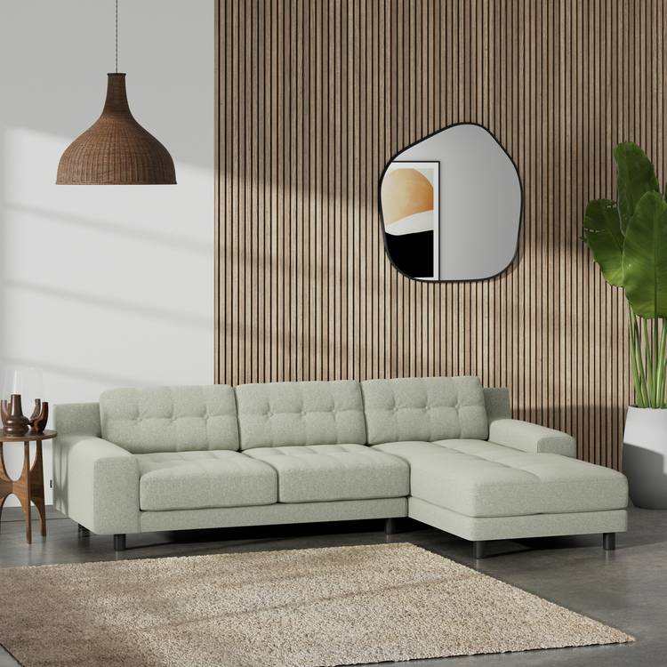 Habitat Hendricks Right Hand Corner Sofa - Sage Green