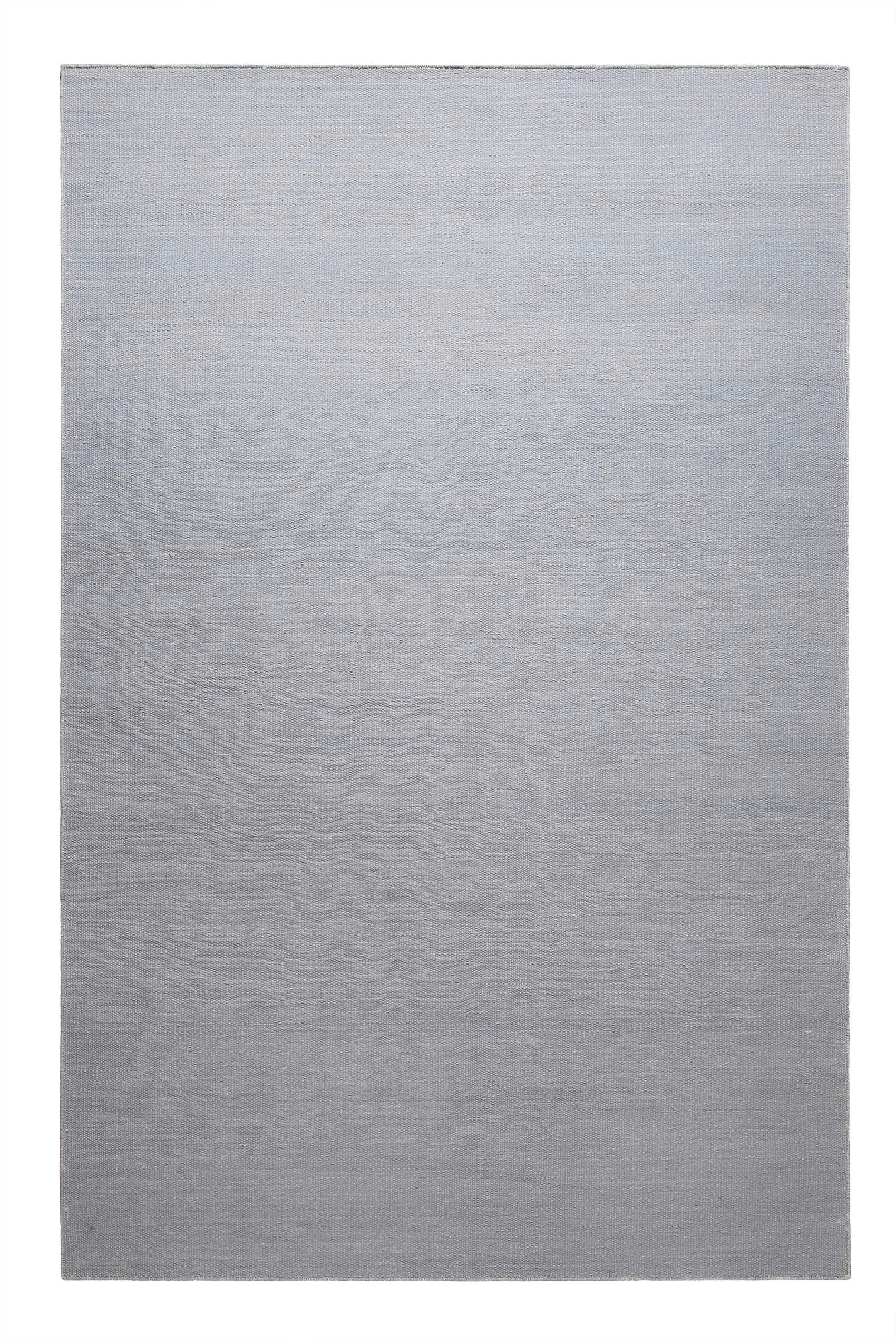 NIZZA - Tapis plat tissé main en coton gris 80x150