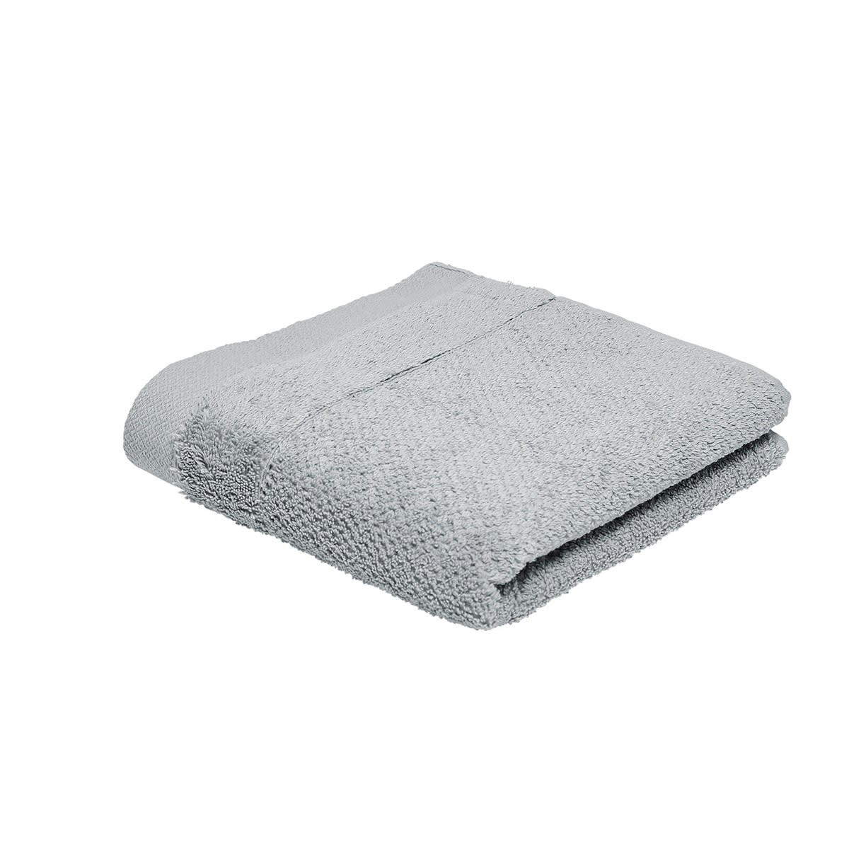 BIO ORGANIC - Serviette de bain uni en Coton Gris 50x90 cm
