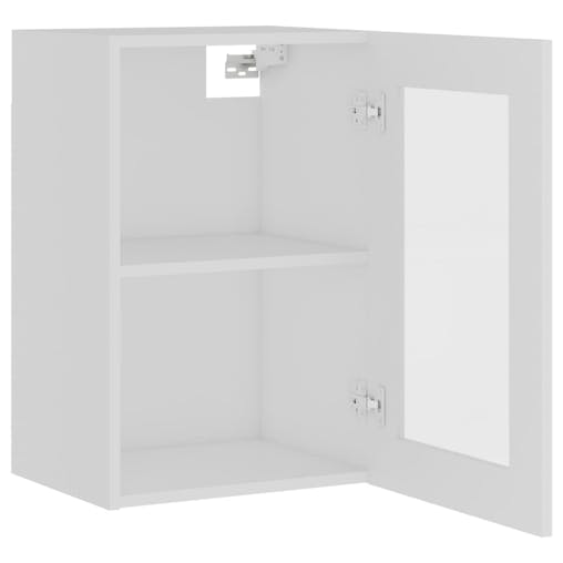 NNEVL Hanging Glass Cabinet White 40x31x60 cm Chipboard