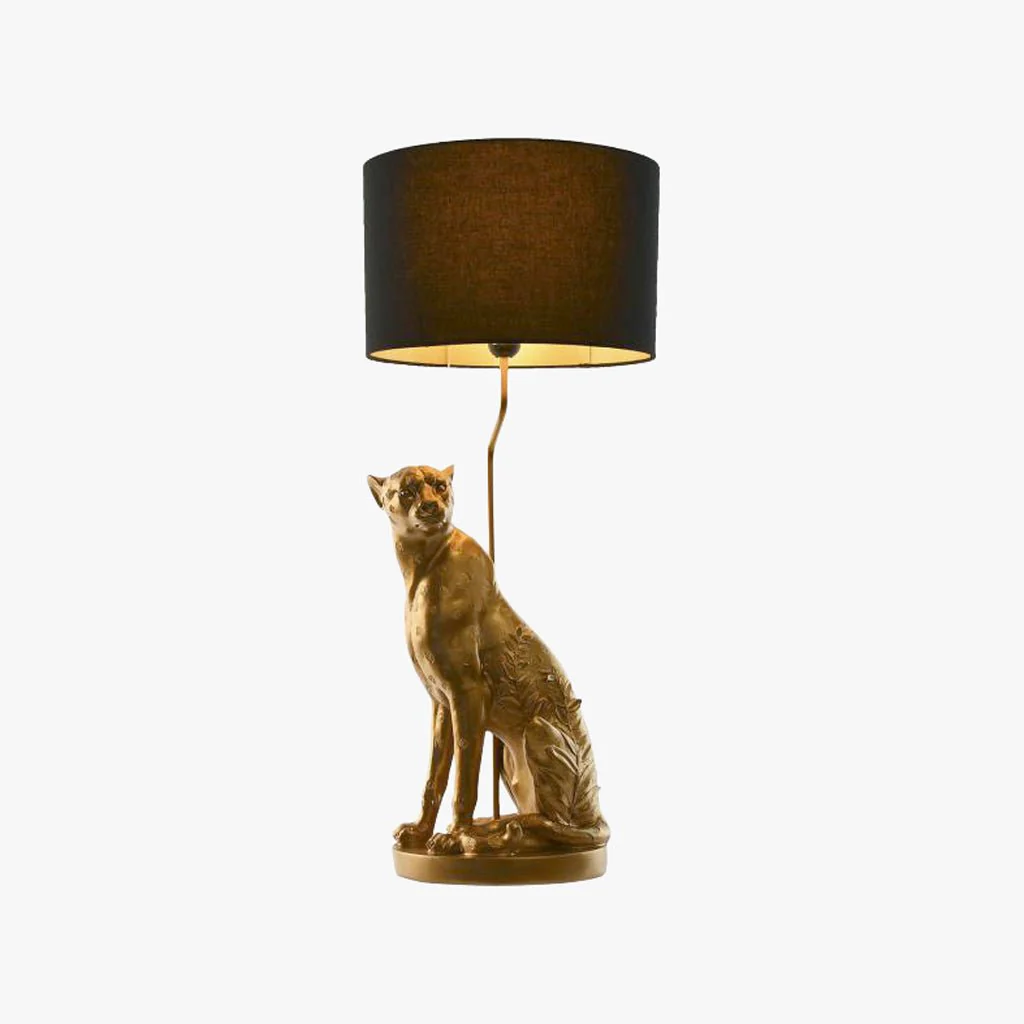 Candeeiro Leopardo Dourado WILD LIGHT