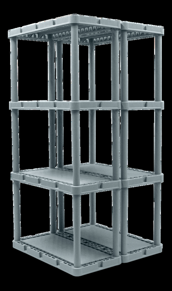 type A Prima Light-Duty 4-Tier Connecting Shelving Storage Unit, Holds up to 220-lb