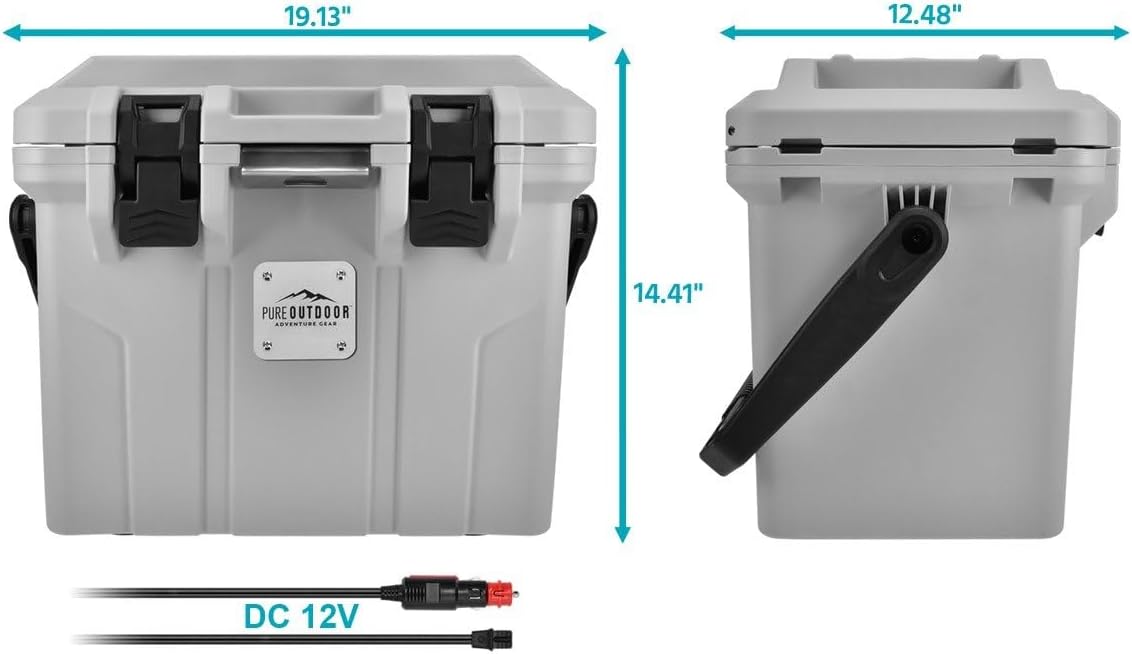 Monoprice Emperor 15 Portable Refrigerator 15L with Car Plug Adapter, 12V DC for Car/SUV/Truck/Van/RV, Chiller/Warmer, Holds Up to 19 Cans, Rotomolded Construction, Integrated Handle and Bottle Opener