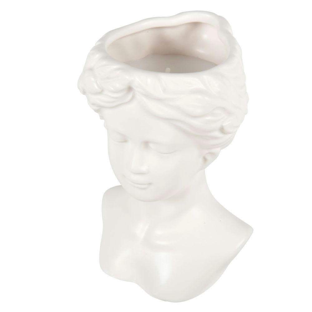 APOLLINE - Bougie parfumée buste en céramique blanche 200g
