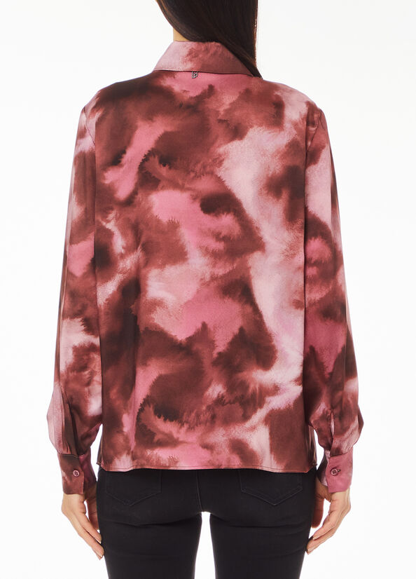 Camicia in raso stampato