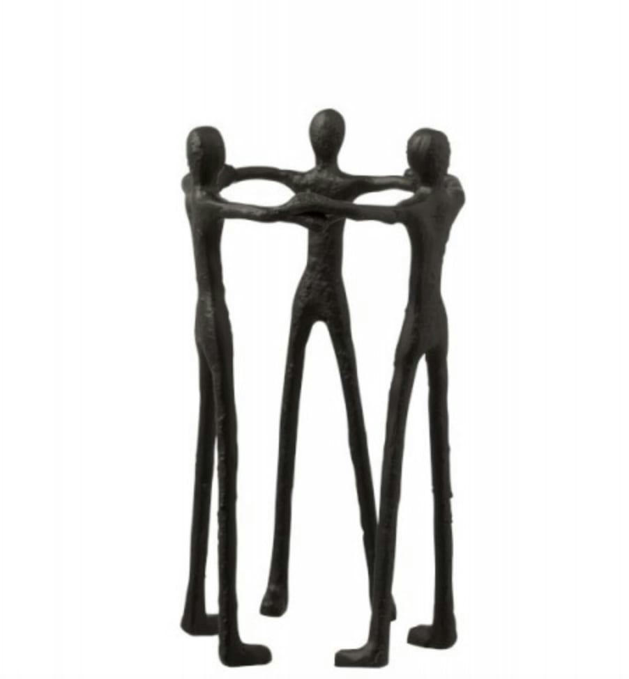 CERCLE - Personnages cercle aluminium noir H36cm