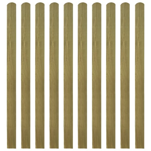 NNEVL 30 pcs Impregnated Fence Slats Wood 140 cm
