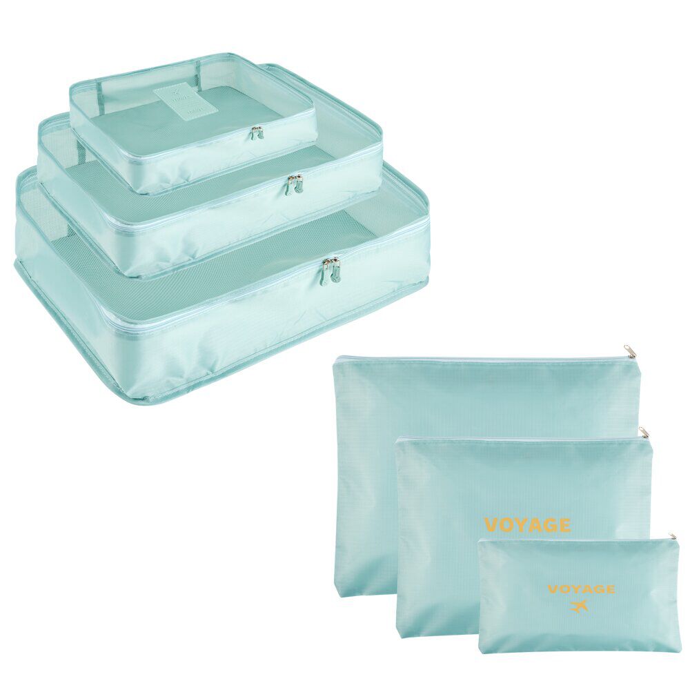 Organisateur de voyage x6 polyester bleu