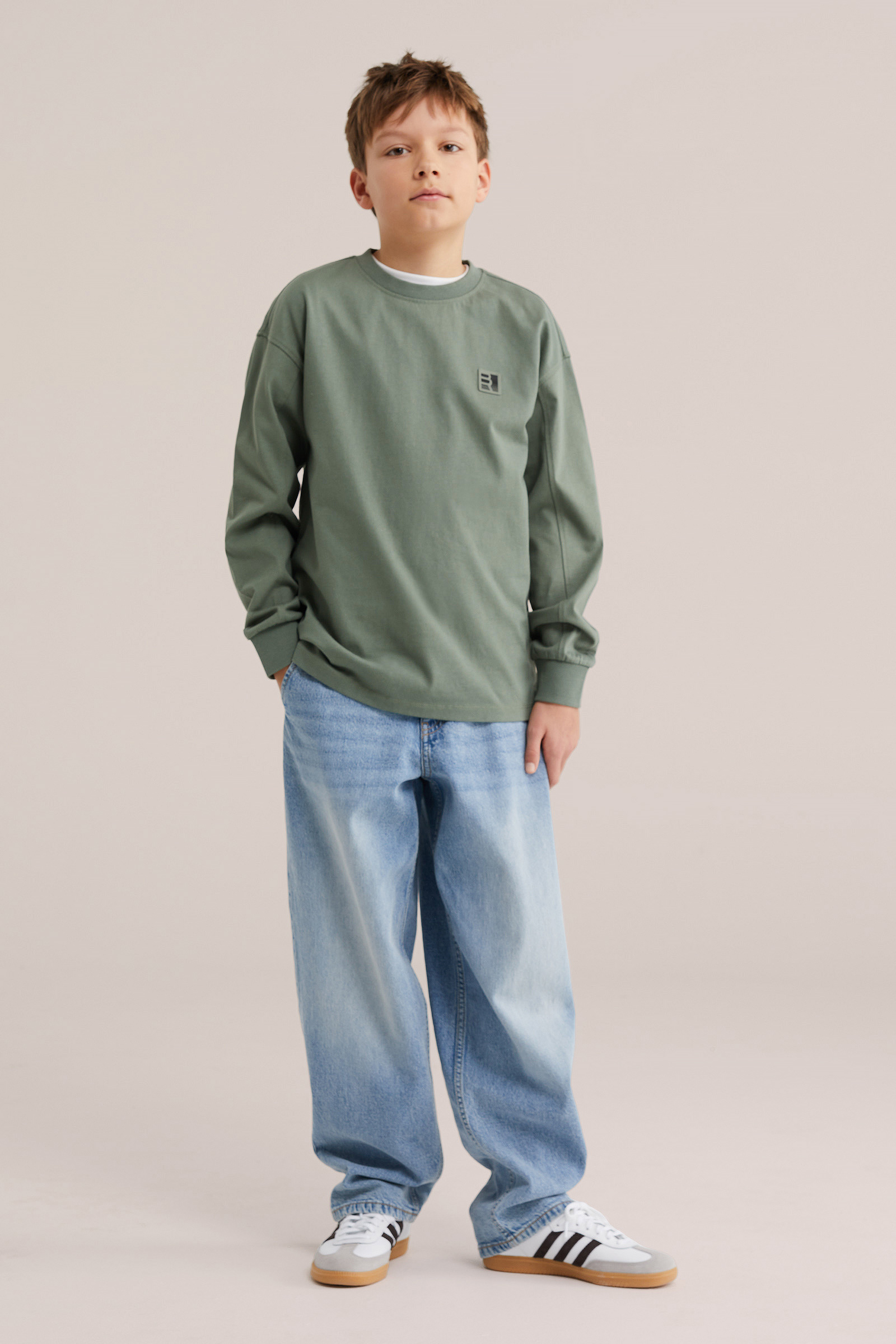 Jongens oversized T-shirt met patch