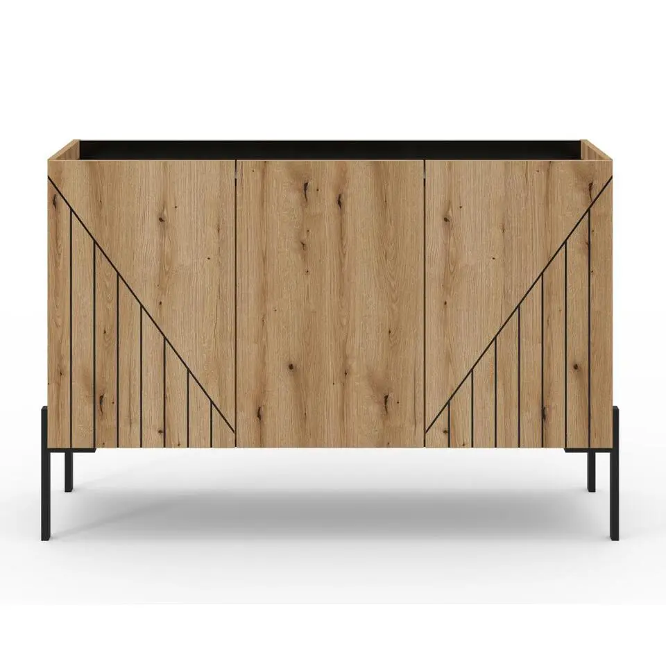 Hioshop Neo dressoir 3 deuren- 1 plank eiken decor