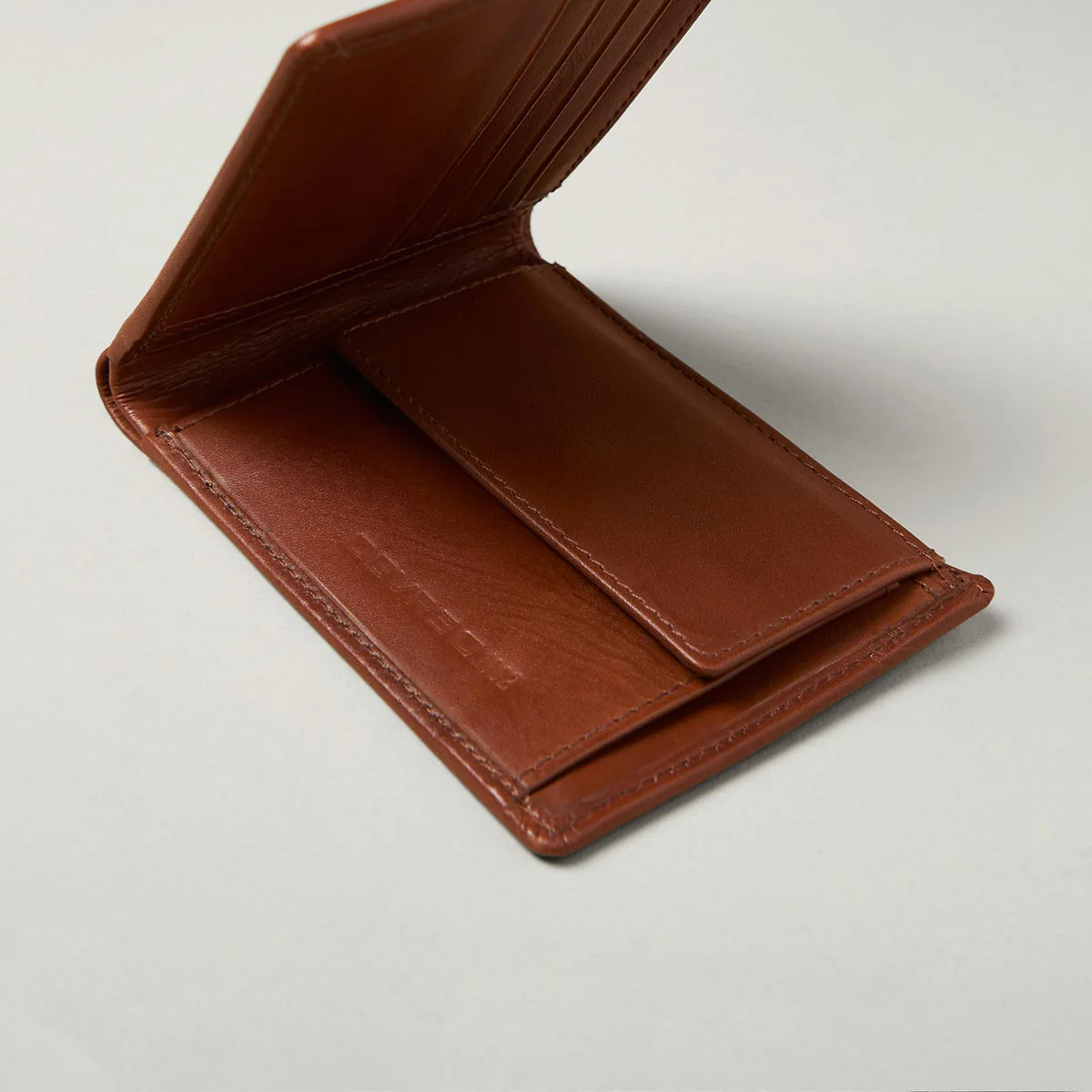 Portefeuille en cuir lisse