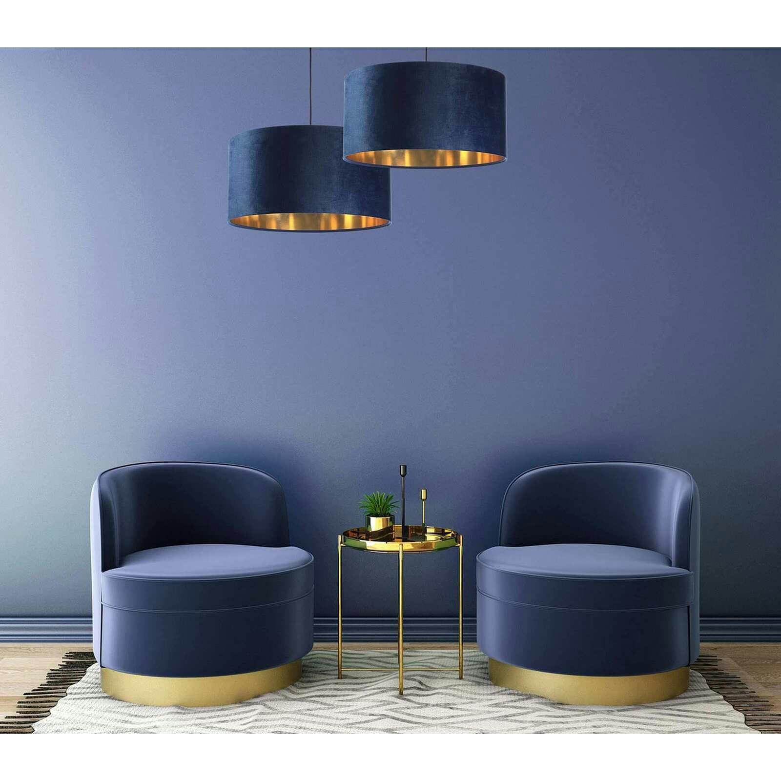 GLAM - Suspension Tissu Bleu