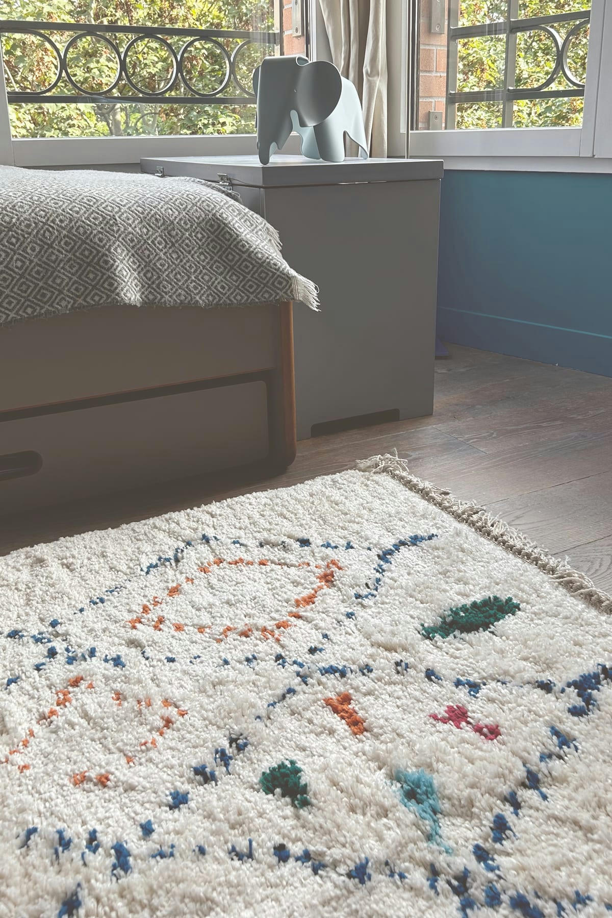 SINBAD - Tapis enfant doux et coloré avec franges 120x170, OEKO-TEX®