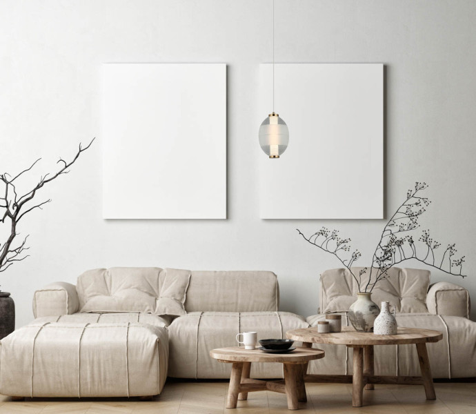 Lampa wisząca RINOT czarno-biała-przezroczysta LED 1x8W 3000K 500lm Italux