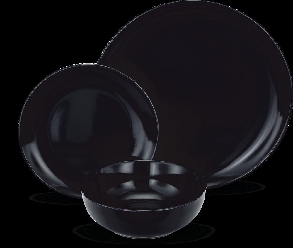 MASTER Chef 12pc Stoneware Dinnerware Set, Serves 4, Assorted Colours