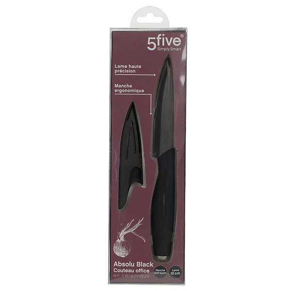 Couteau utilitaire céramique - lame125cm Absolu Black - 5Five