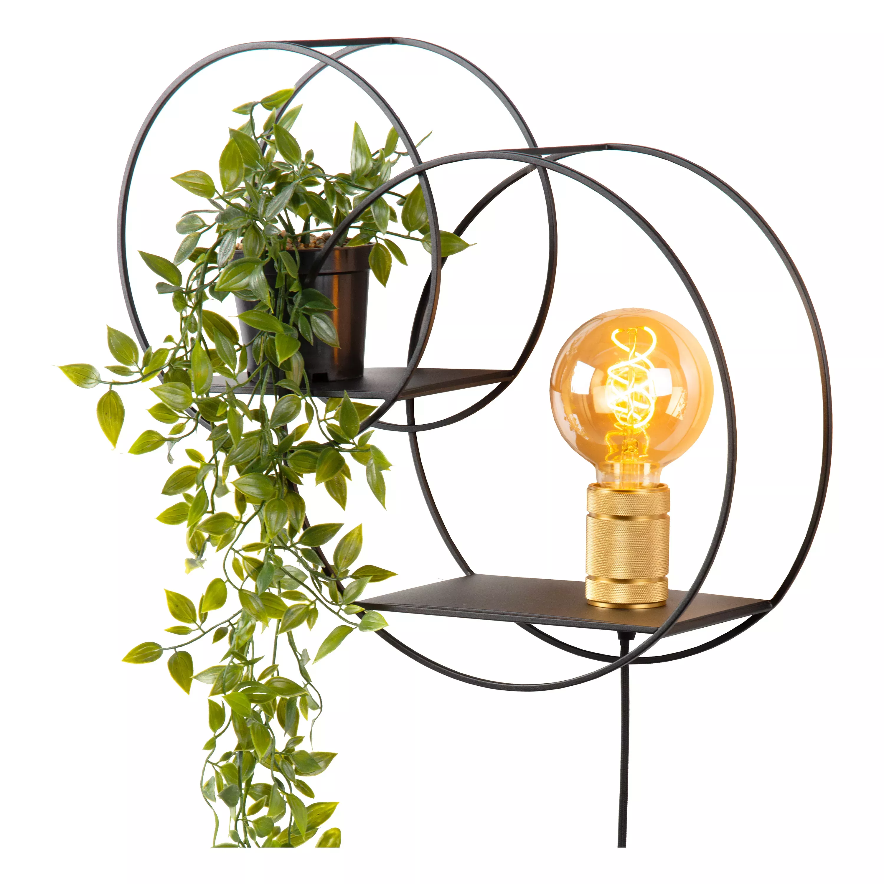 Kinkiet czarny CIRCLE 1xE27x40W wym:38x18x18cm IP20 Lucide