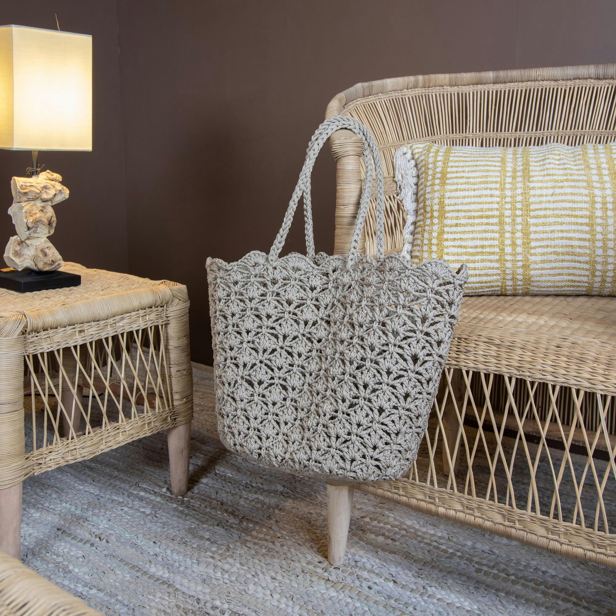 LICHEN - Panier en crochet rigide