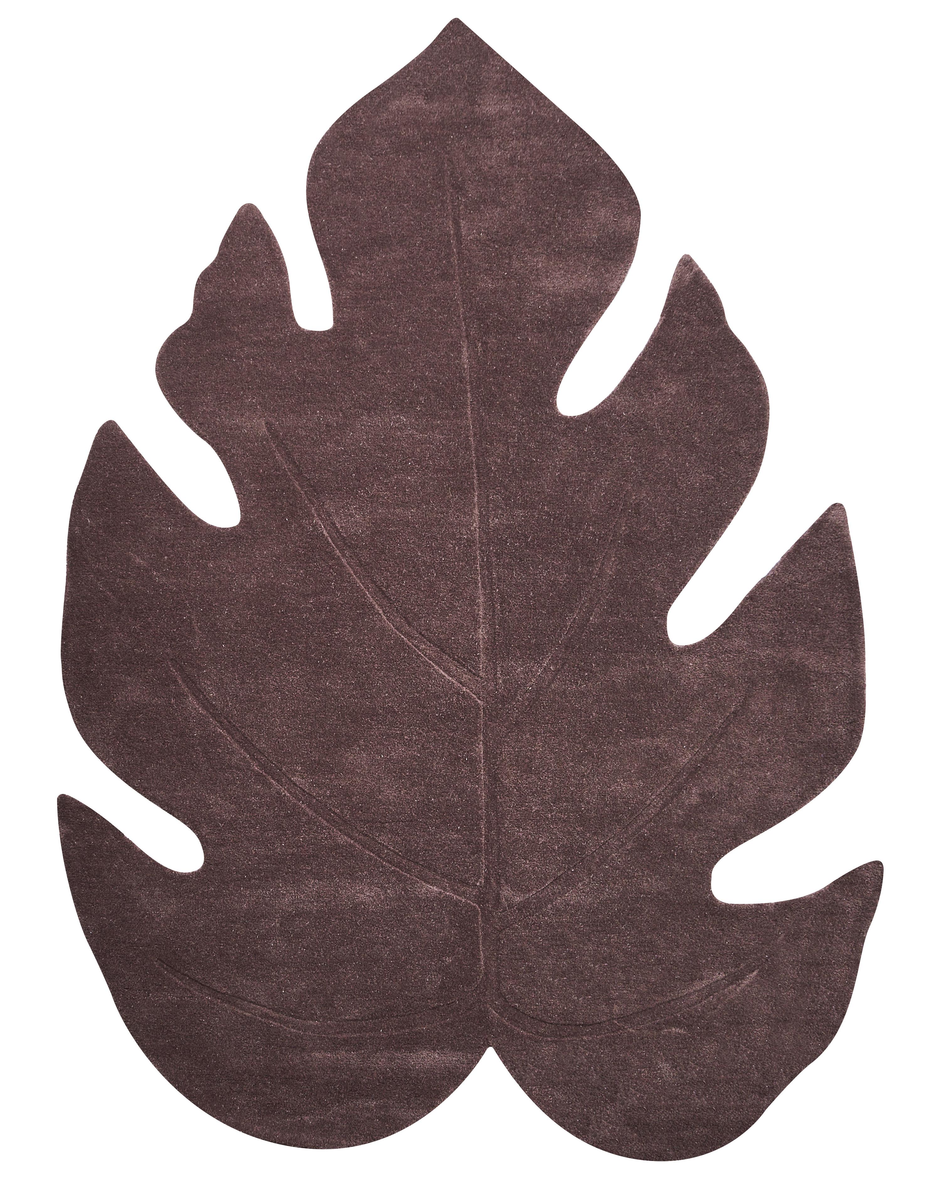 Rug NAINITAL Dark Brown 160 x 230 cm Wool