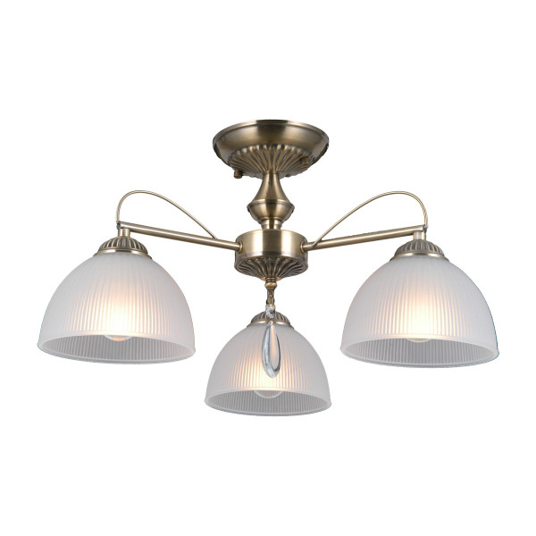 Lampa sufitowa antyczny mosiądz MORETI 3xE27x40W wym: 27x50x50 cm Italux