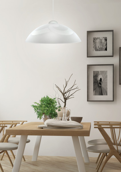 Lampa wisząca biała MONTI 1xE27x60W wym: 70x30x30 cm Candellux