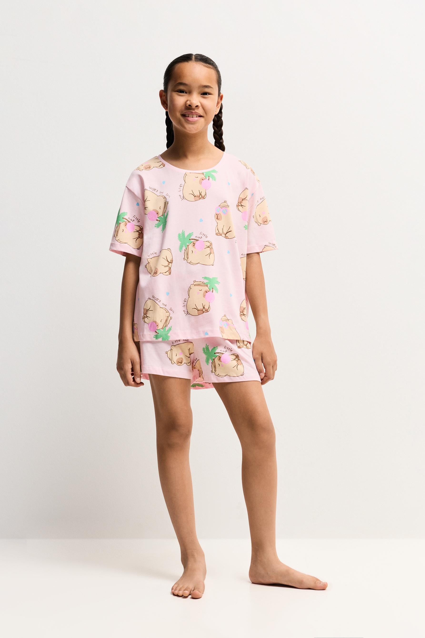 Pijama corto estampado