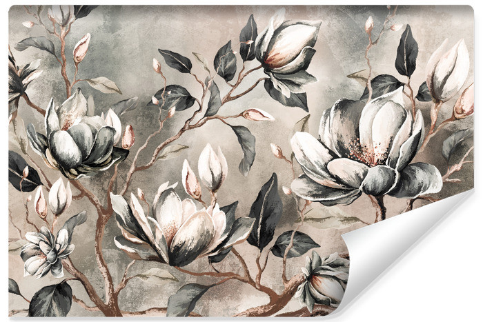 Fototapeta Abstrakcyjne Magnolie Na Betonie 90x60cm