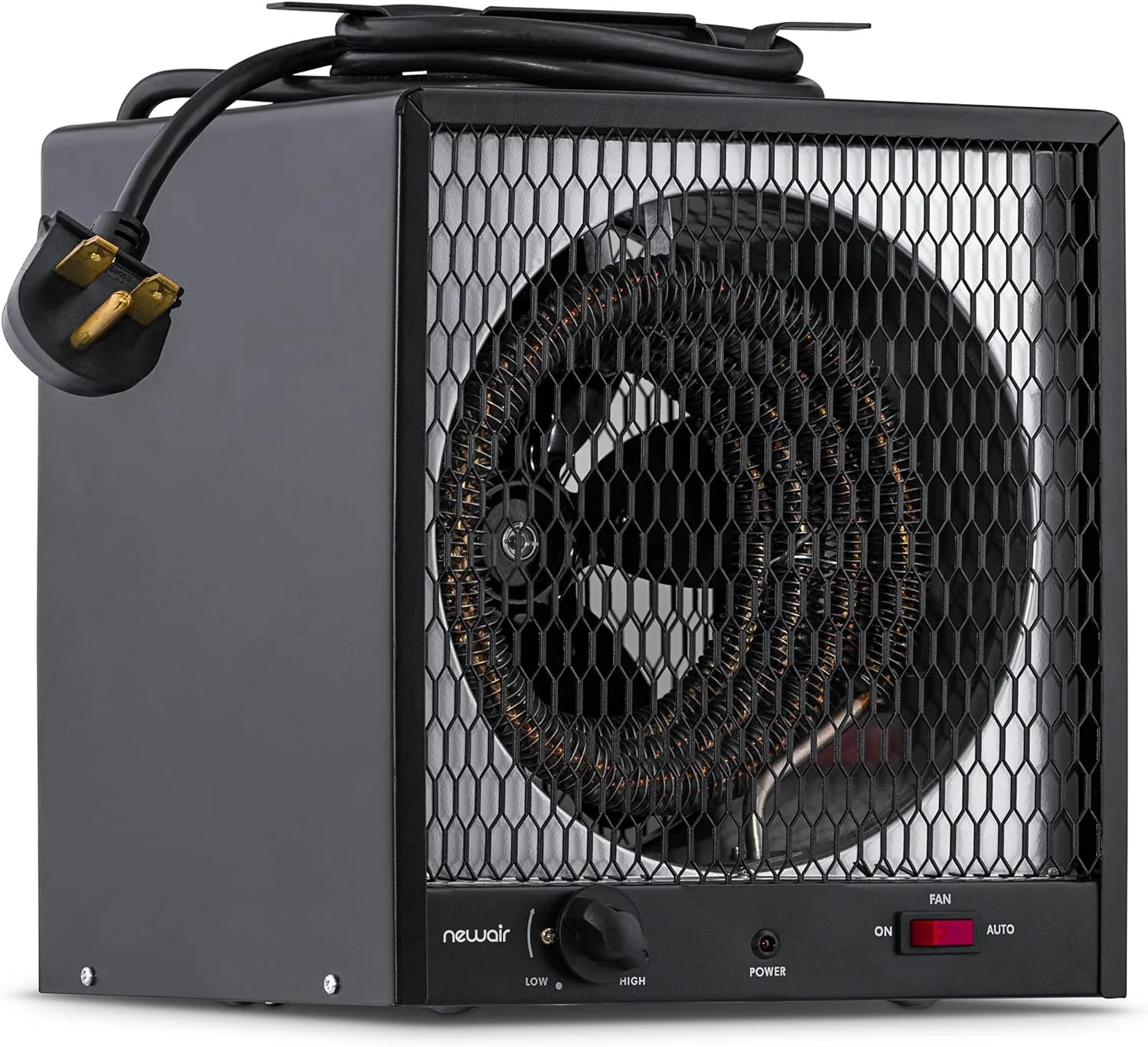 240v Portable Electric Garage Heater, Industrial Strength with Internal Thermostat and Carrying Handle, Heats 600 sq. ft. with 6-30R Plug, Perfect for Garages, Workshops and More(G56 Hardwired Garage Heater/Heater)