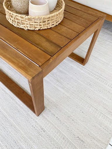 Loretta Cream and Grey Indoor Outdoor PET Rug