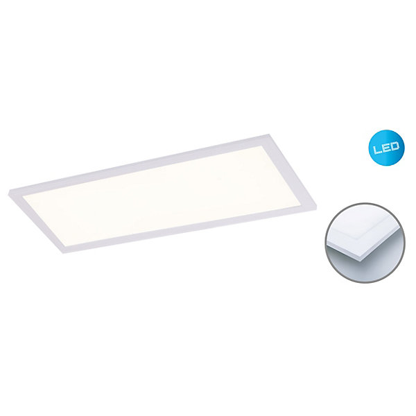 Panneau LED NICOLA metal plastique LED fixes blanc neutre luminaire interieur 29,5 x 59,5 cm