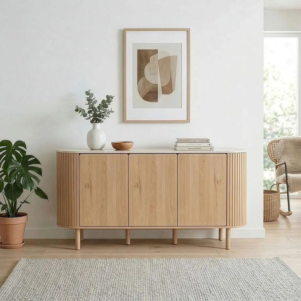 Calicosy - Dressoir HELIOS - licht hout 160x40x80 cm