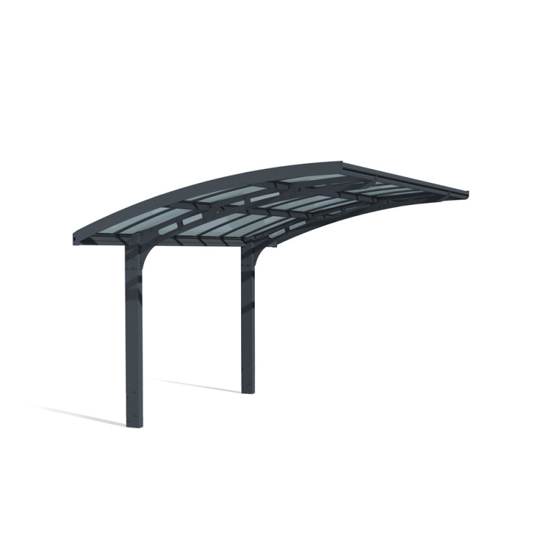 Carport en aluminium Arizona Breeze gris foncé 13,8 m²