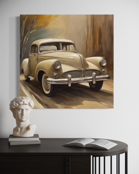 Feeby Obraz na płótnie, Samochód retro vintage 30x30