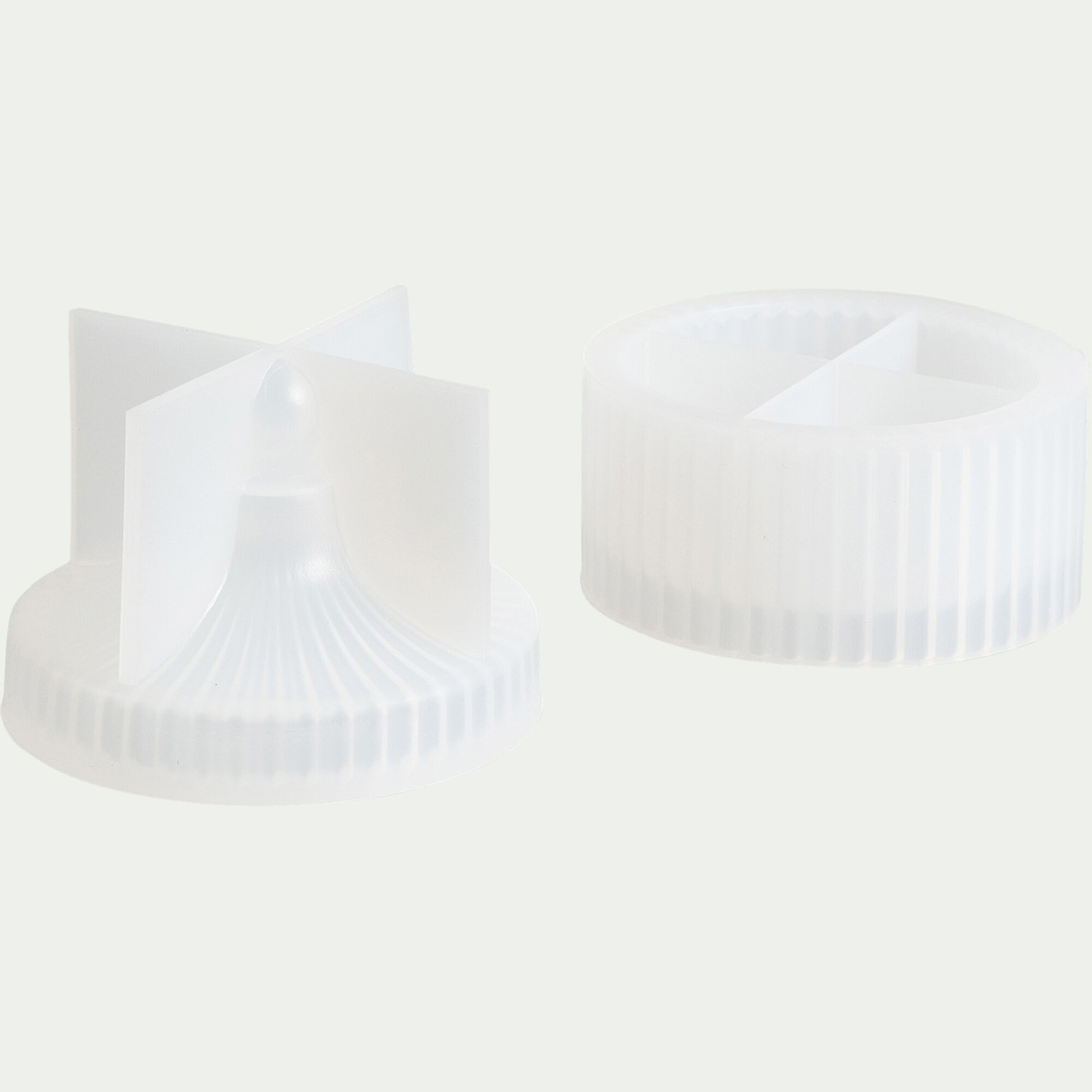 UNICRAFT - Moule pour boîte D8,2cm en silicone - blanc translucide