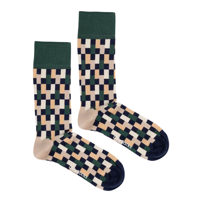 Socken Retro Grid