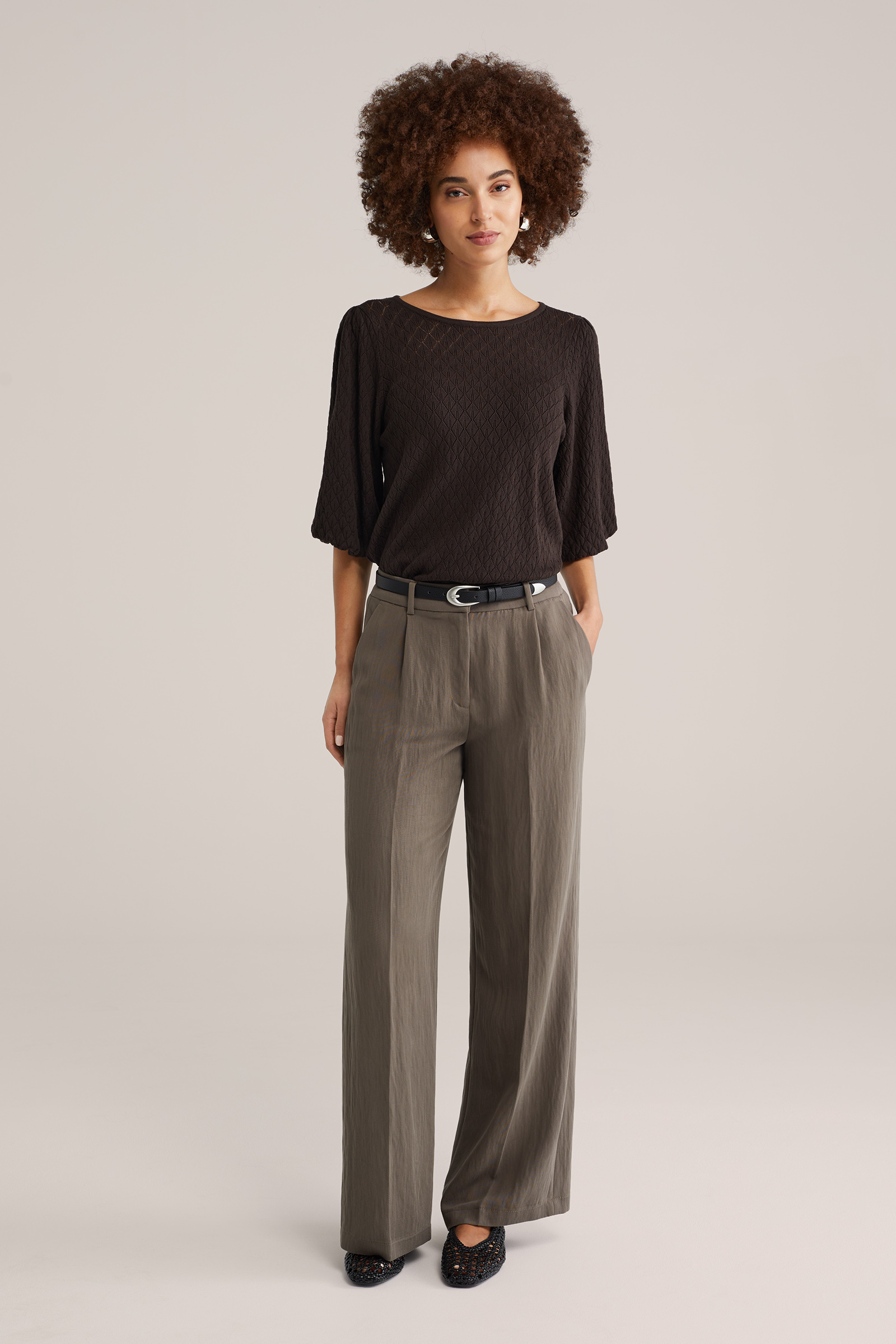 Dames gebreide trui met structuur