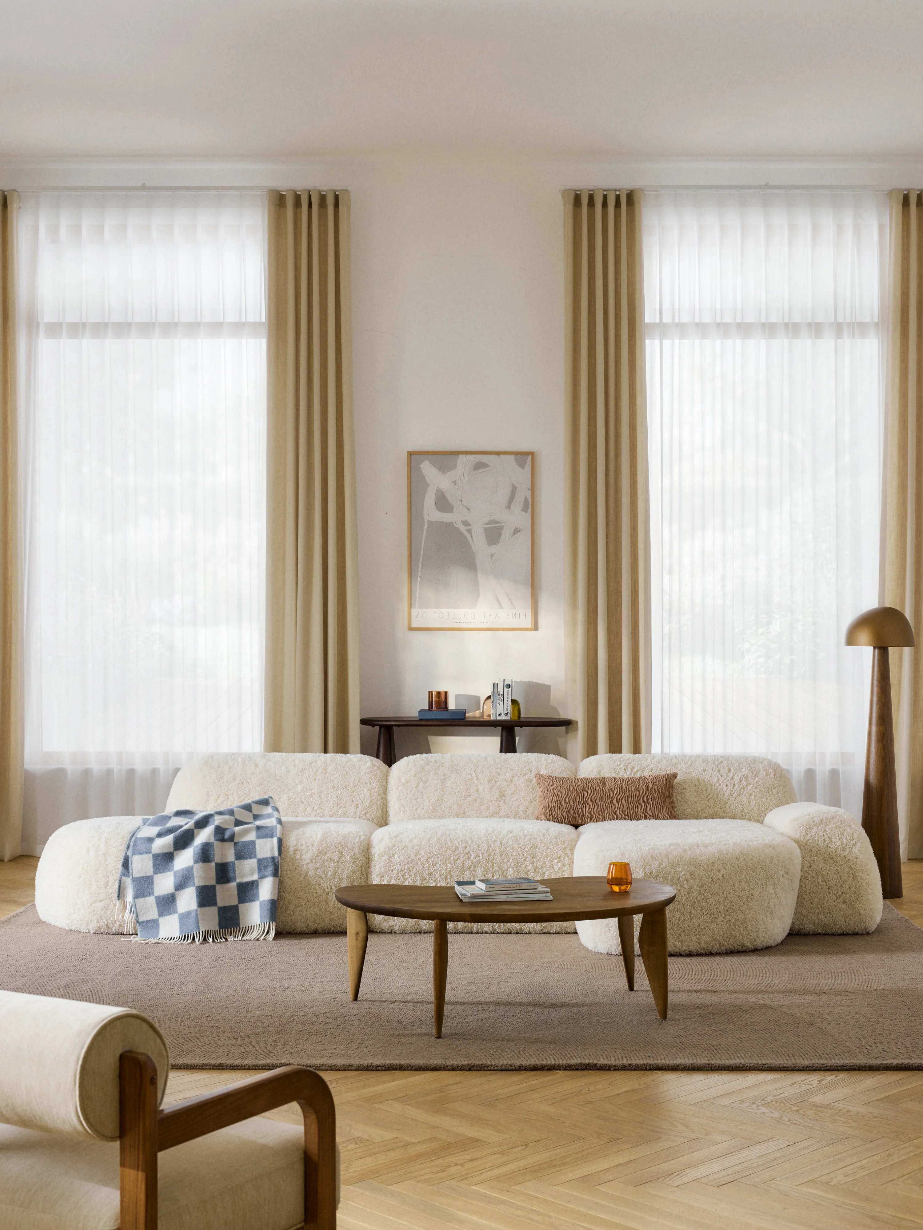 Modulares Teddy-Ecksofa Wolke (4-Sitzer) mit Chaiselongue