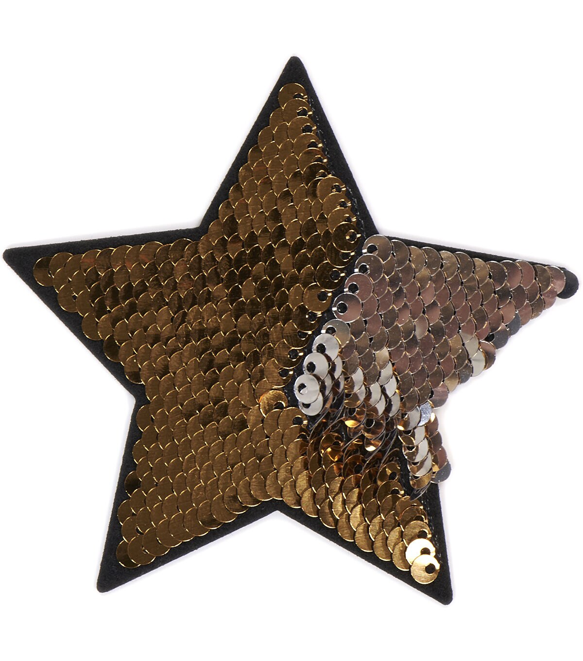 Simplicity 3 Gold & Silver Reversible Sequin Star Patch
