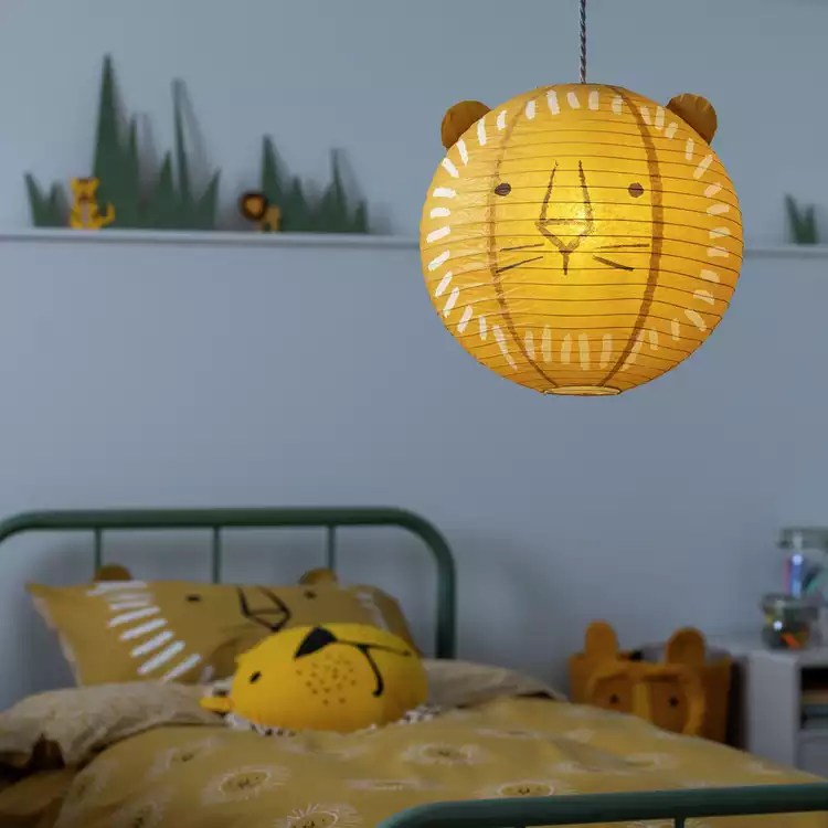 Habitat Kids Yellow Paper Lion Lampshade - 40cm