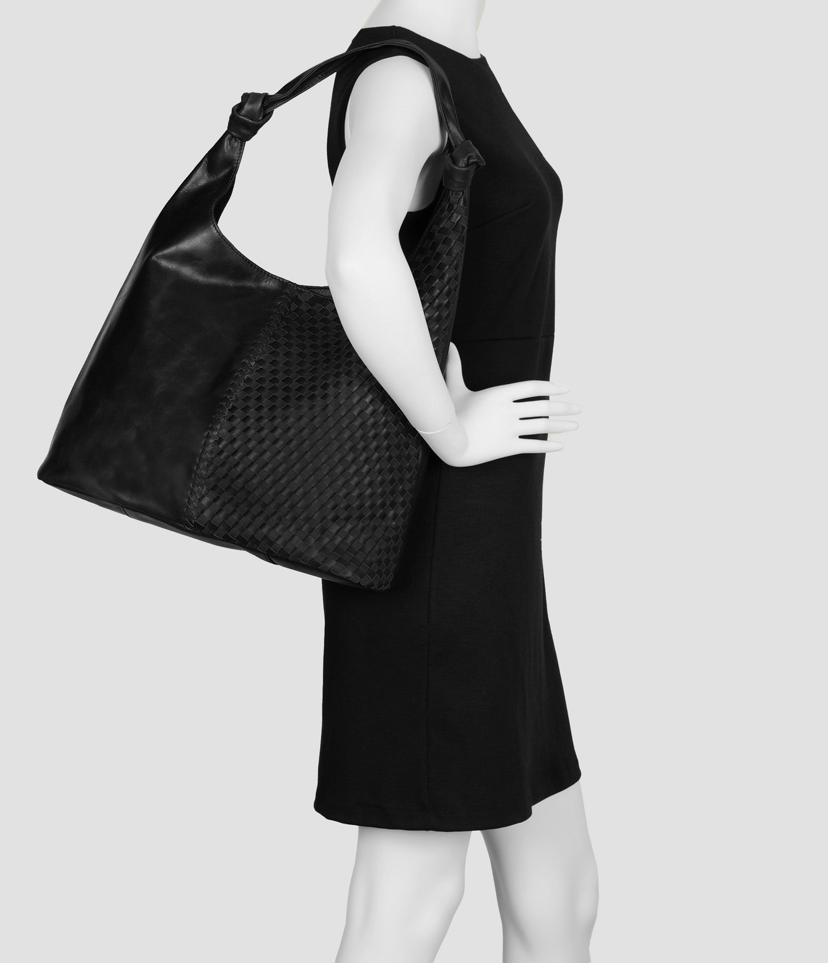 Gemma Leather Tote with Knotted Strap