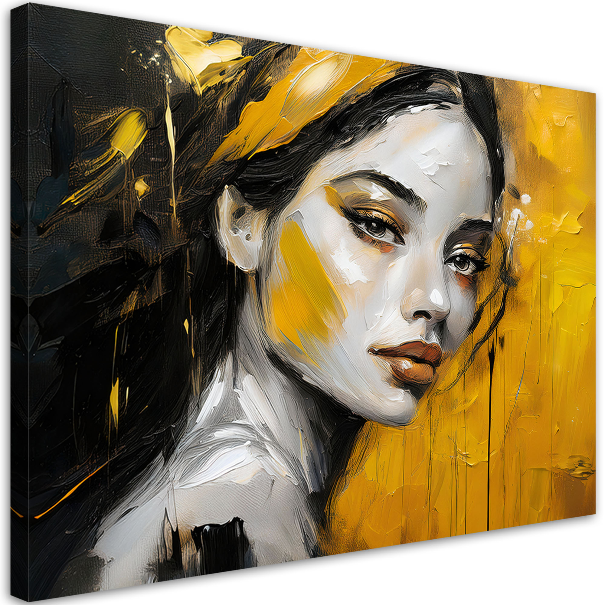 Feeby Obraz na płótnie, Kobieta Glamour Złoty 60x40