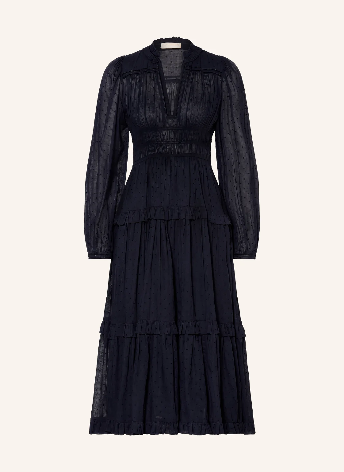 ULLA JOHNSON Kleid ARDELLE mit Rüschen