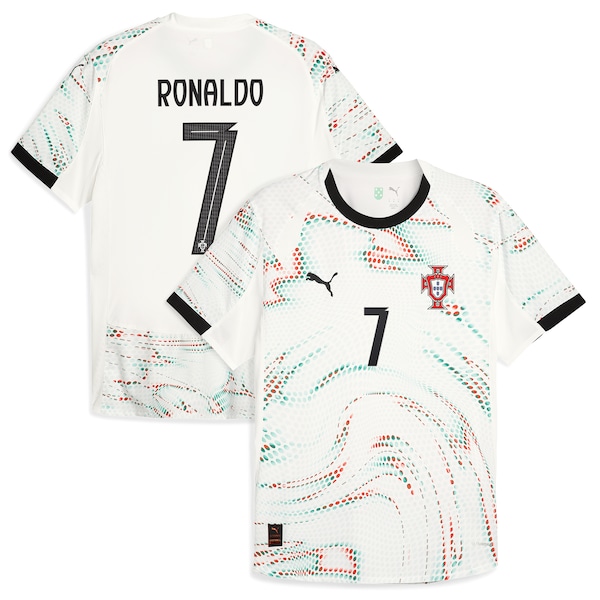 Cristiano Ronaldo Portugal National Team Puma 2025 Away Authentic Jersey - White