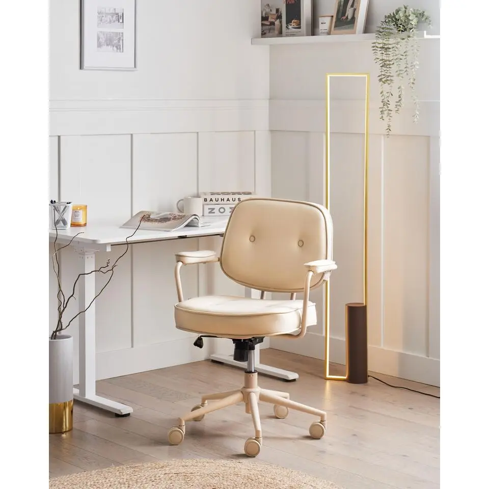 PARAMUS - Bureaustoel - Beige - Kunstleer